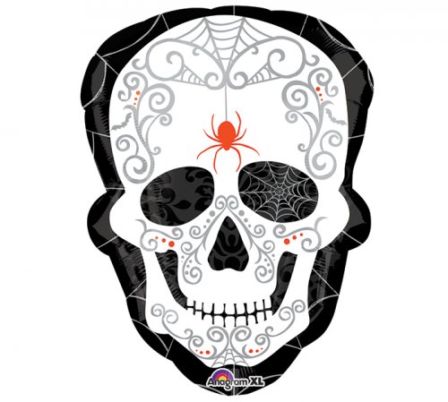 Halloween Skull Super Shape Mylar Balloon