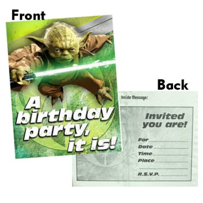 Star Wars Invitation Card Singapore