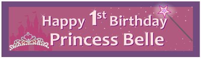 Birthday Princess Castle Customized Banner Singapore