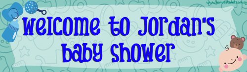 Baby Boy Shower Customized Banner