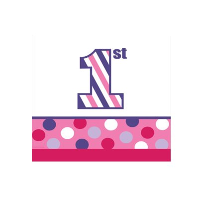 Sweet Stripes Girl 1st Birthday Table Cloth Singapore