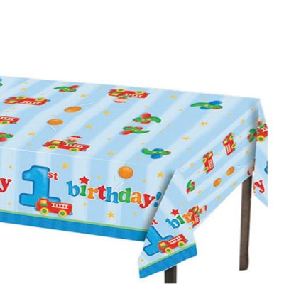 1st Birthday Fun At One Baby Boy Table Cloth Singapore