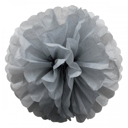 Grey Tissue Paper Pom Pom