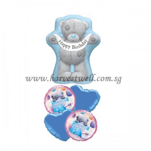 Teddy Bear HBD Banner Balloon Package