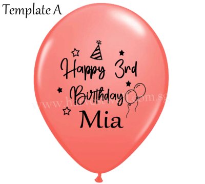 Print Name On Birthday Fun Balloon Singapore