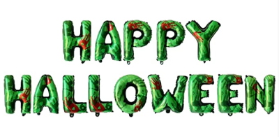HAPPY HALLOWEEN Green Mini Letter Foil Balloons Singapore