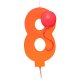 Number 8 Balloon Candle