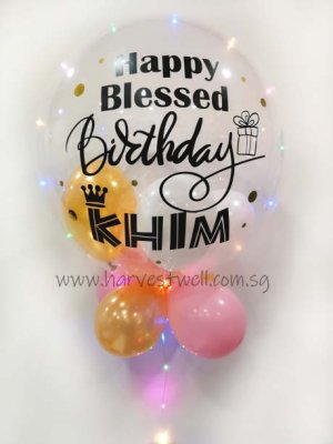 Customised Queen Birthday Bubble Balloon Singapore