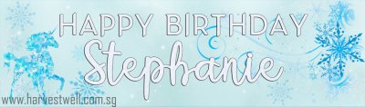 Frozen Unicorn Birthday Customized Banner Singapore
