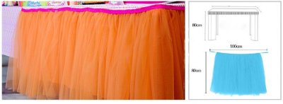 PEACH Colour TUTU Table Skirt (1 METRE) Singapore