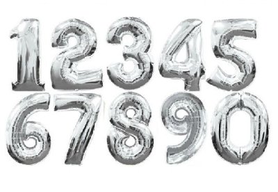 Mini Number Silver Foil Balloon Singapore