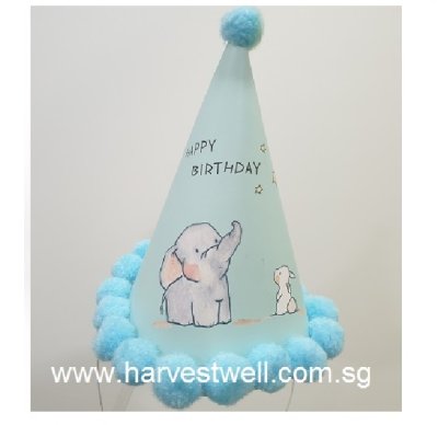 Baby Blue Birthday Party Cone Hat Singapore