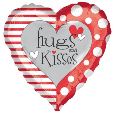 Hug & Kisses Mylar Balloon Singapore