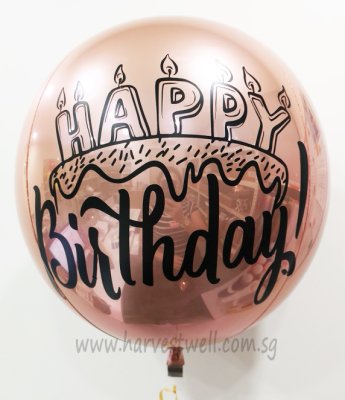 Customize Happy Candles ORBZ Balloon Singapore