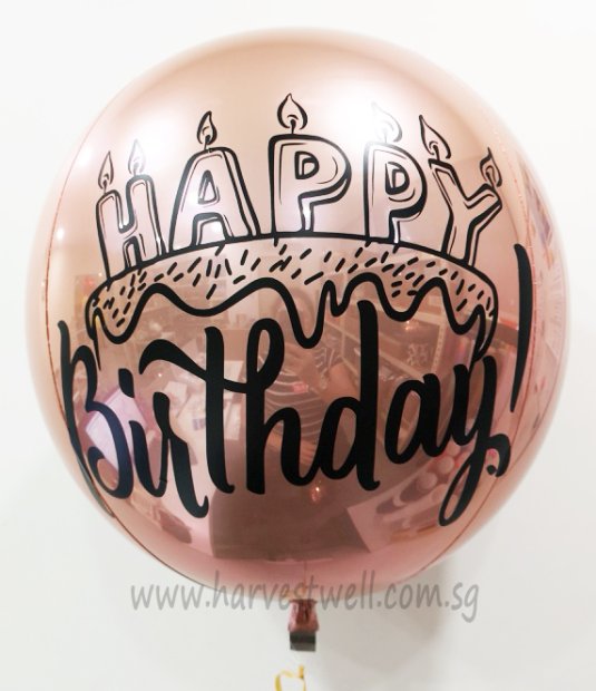 Customize Happy Candles ORBZ Balloon Singapore
