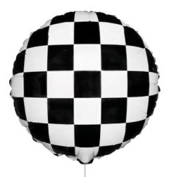 F1 Racing Checkered Mylar Balloon