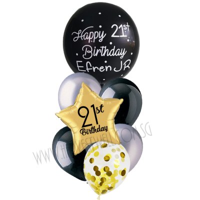 Personalised Orbz (Star) Balloon Bouquet Singapore
