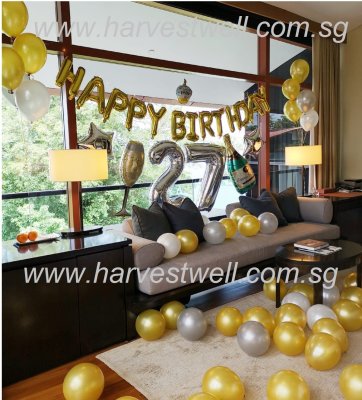 Deluxe Bedroom Balloon Decoration Package Singapore