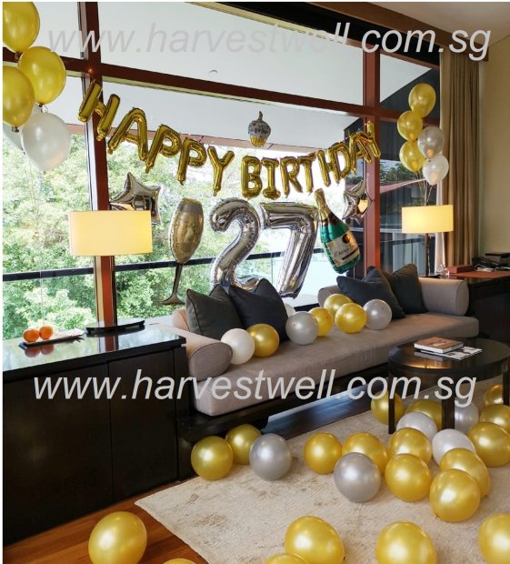 Deluxe Bedroom Balloon Decoration Package Singapore