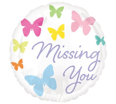 Missing You Butterfly Mylar Balloon Singapore