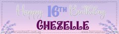 Sweet Lavendar Birthday Customized Banner