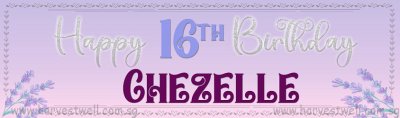 Sweet Lavendar Birthday Customized Banner Singapore