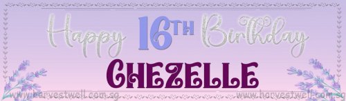 Sweet Lavendar Birthday Customized Banner