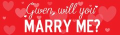 Red Heart Proposal Customized Banner
