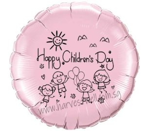 happy children's day balloons