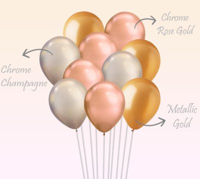 Wild Glow Gold Theme Helium Balloon Bundle Singapore