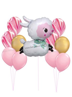 Furry White Animal Balloon Bundle Set Singapore