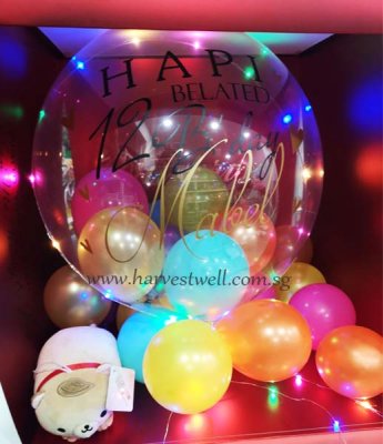 Customize Surprise Box Signature Bubble Balloon Singapore