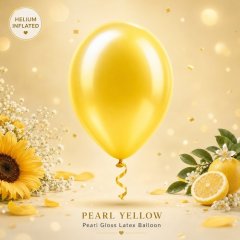 Pearl Yellow Helium Latex Balloon