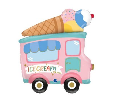 60's Ice Cream Truck Vehicle Super Shape Mylar Balloon Singapore