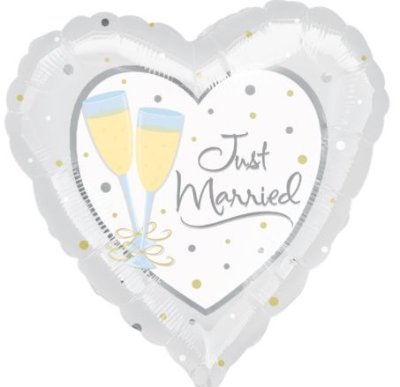 Just Married Mylar Foil Balloon Singapore