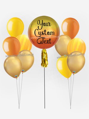 Personalize ORBZ Ombre Shine Bright Balloon Bundle Set Singapore
