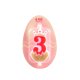 Number 3 Crown Candle with Gold Glitter
