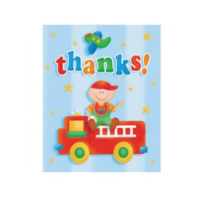 1st Birthday Fun At One Baby Boy Thank You Card Singapore