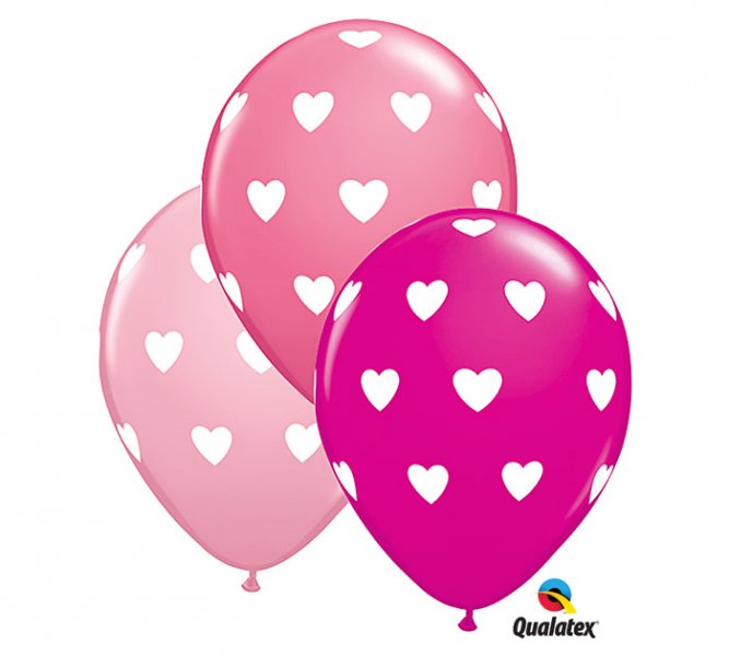 Big Heart Pink Helium Latex Balloon