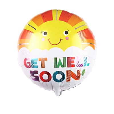 Get Well Soon Happy Sun Mylar Balloon Singapore