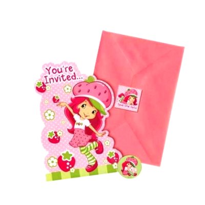 Strawberry Shortcake Invitation Card Singapore