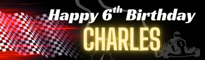 F1 Racing Birthday Customized Banner Singapore
