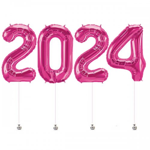 New Year 2024 Megaloon Pink Foil Balloon
