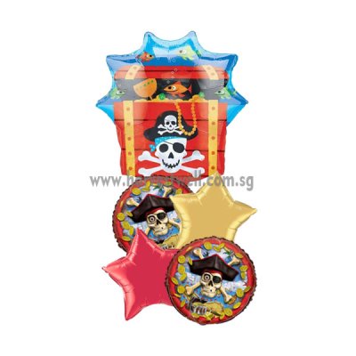 Pirate Chest Box Birthday Balloon Package Singapore