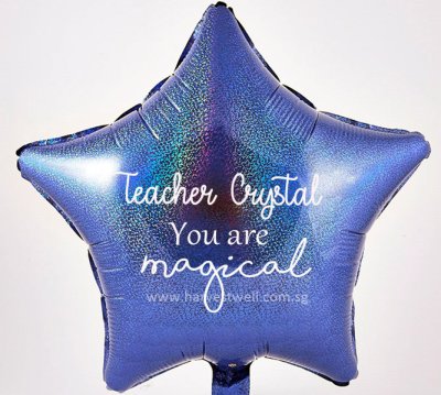 Customised Print Magical Teacher Foil Balloon Singapore