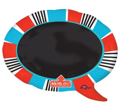 Write-On Word Bubble Black Board Super Shape Singapore
