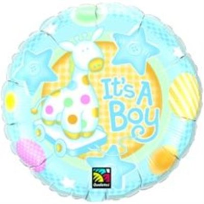 It's A Boy Giraffe Toy Mylar Balloon Singapore