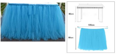 TURQUOISE Colour TUTU Table Skirt (1 METRE) Singapore