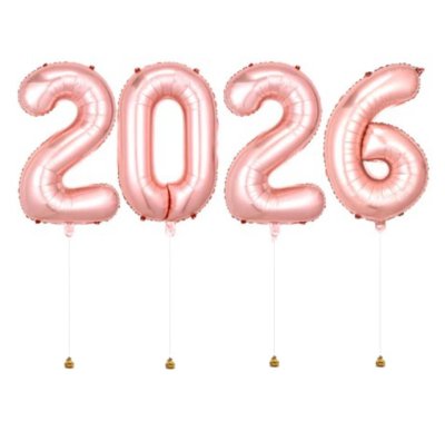 New Year 2026 Megaloon Rose Gold Foil Balloon Singapore