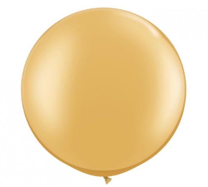 Metallic Gold Jumbo Round Shape Helium Latex Balloon